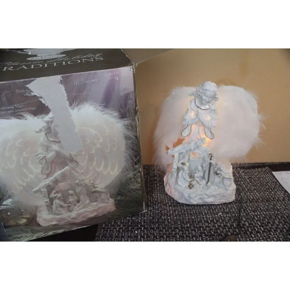 Kirkland‎ angel fiberoptic figurine statue light up nativity Christian holiday